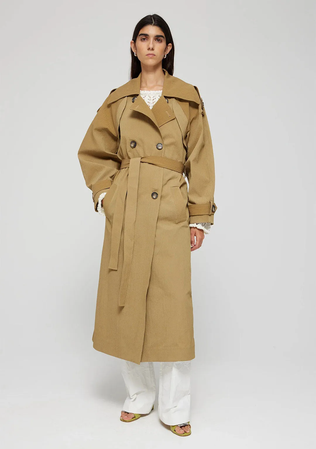 RÓHE TEXTURED TRENCH COAT