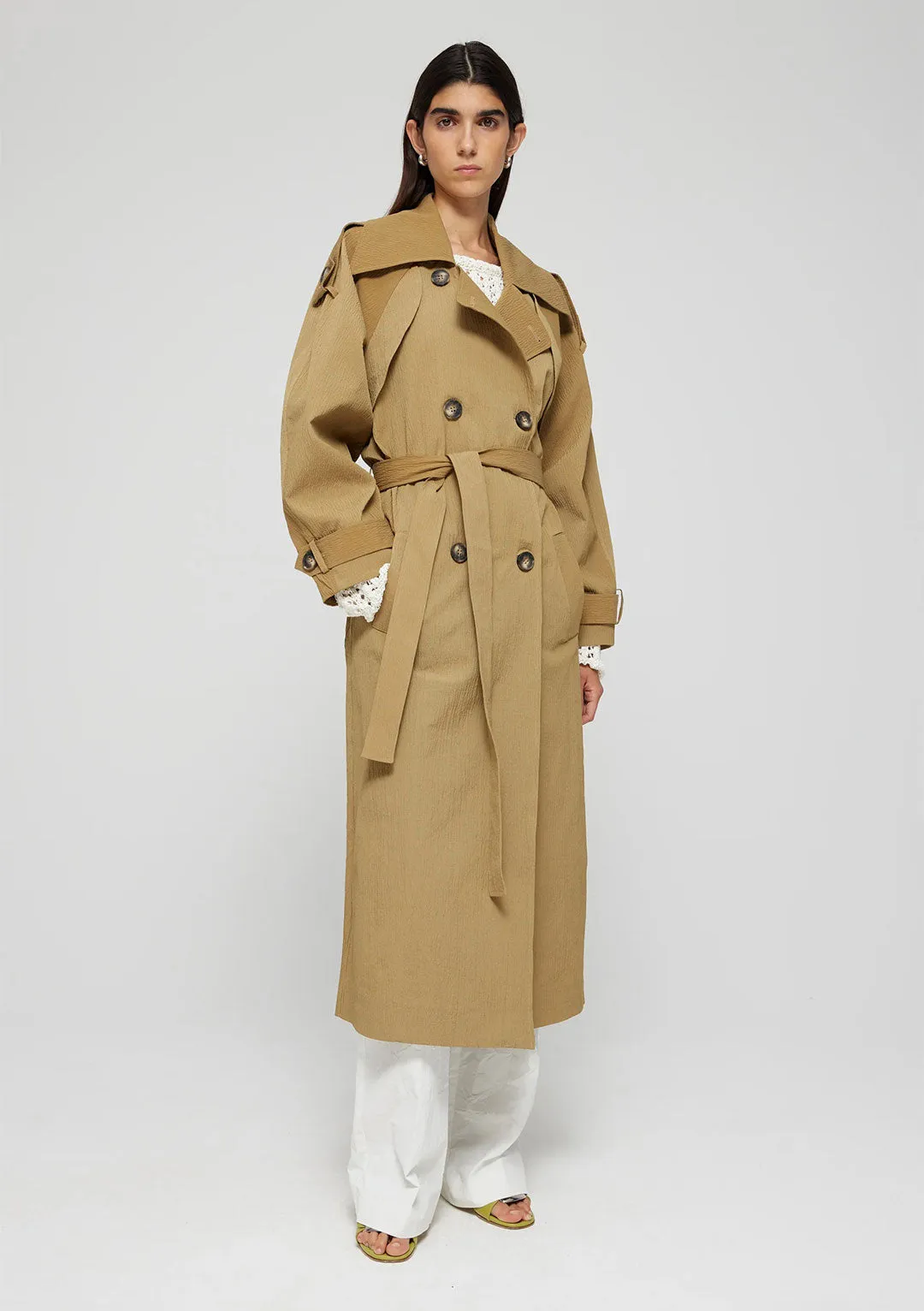 RÓHE TEXTURED TRENCH COAT