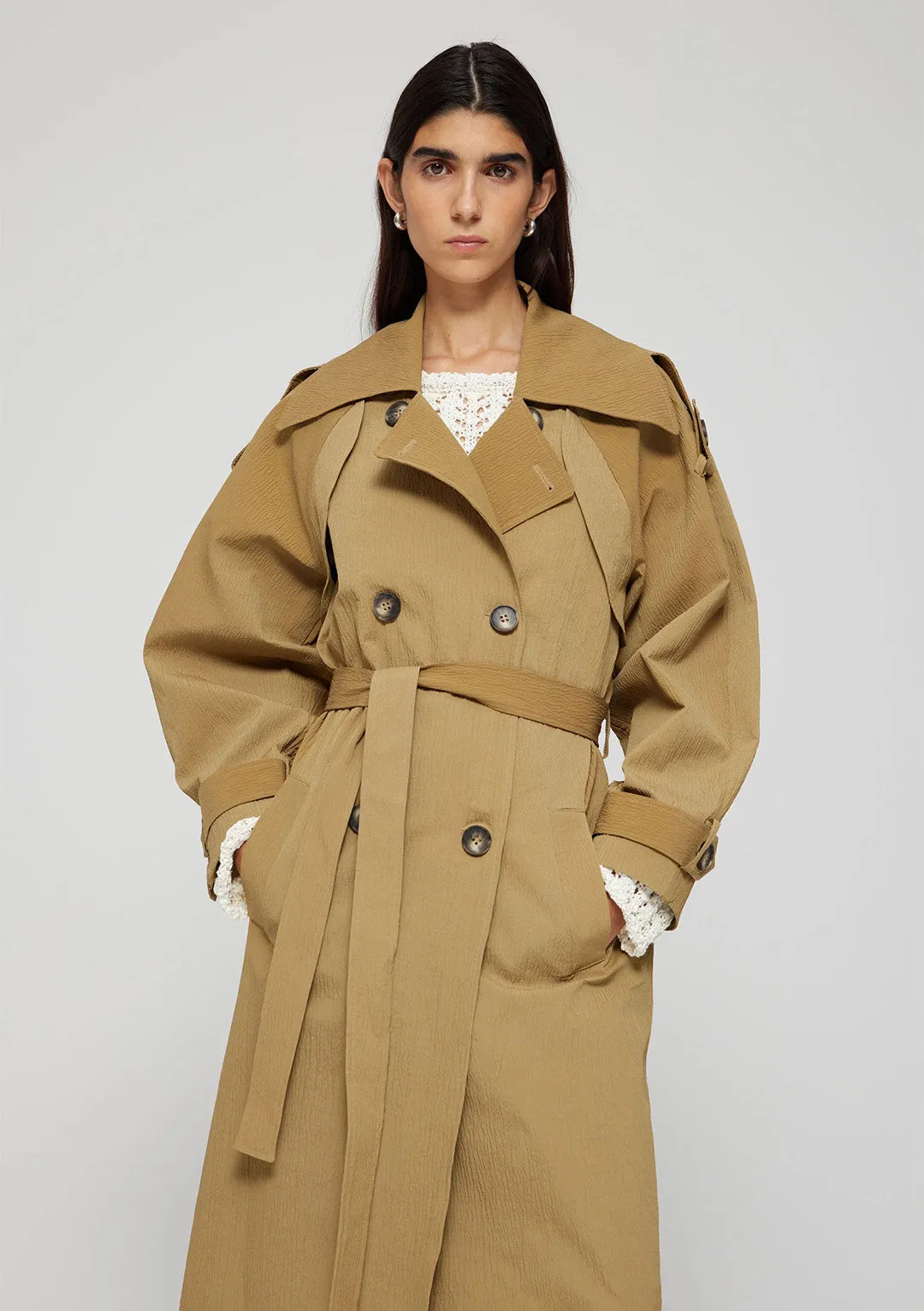 RÓHE TEXTURED TRENCH COAT