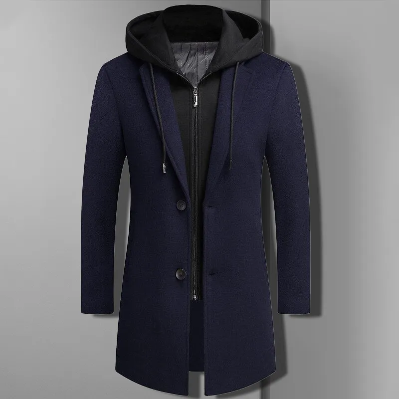 Samuel Sleek Wool Blend Overcoat