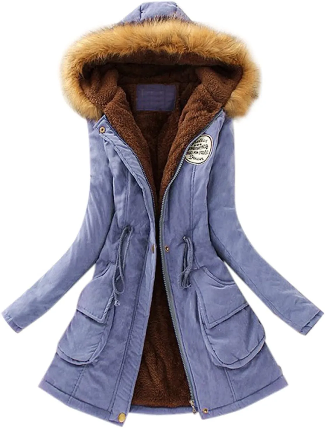SHAOBGE Ladies Coats Winter Women Long Sleeve Casual Slim Top Button Stand Collar Solid Business Jacket 3 In1 Jacket