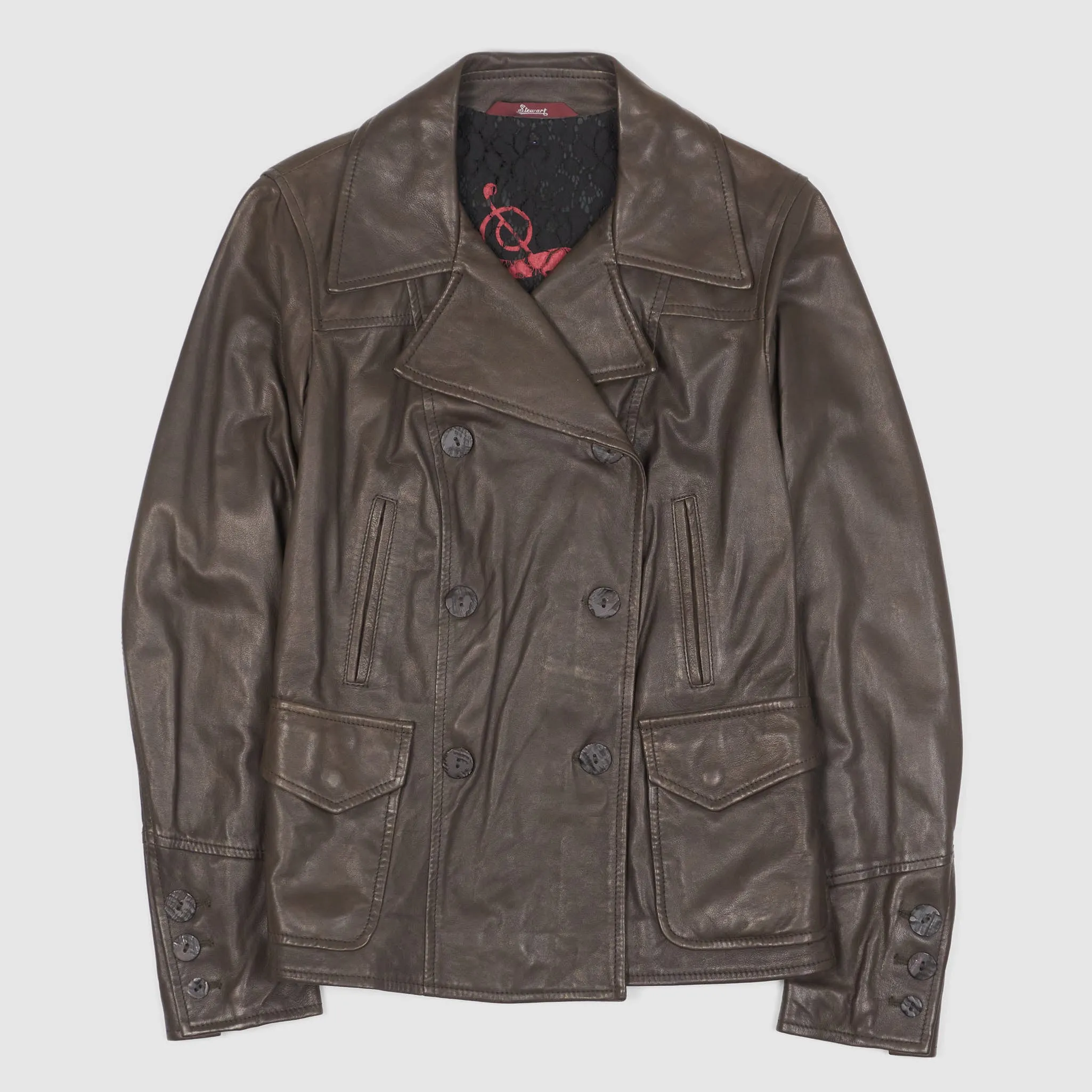 Stewart Ladies Peacoat Leather Jackets