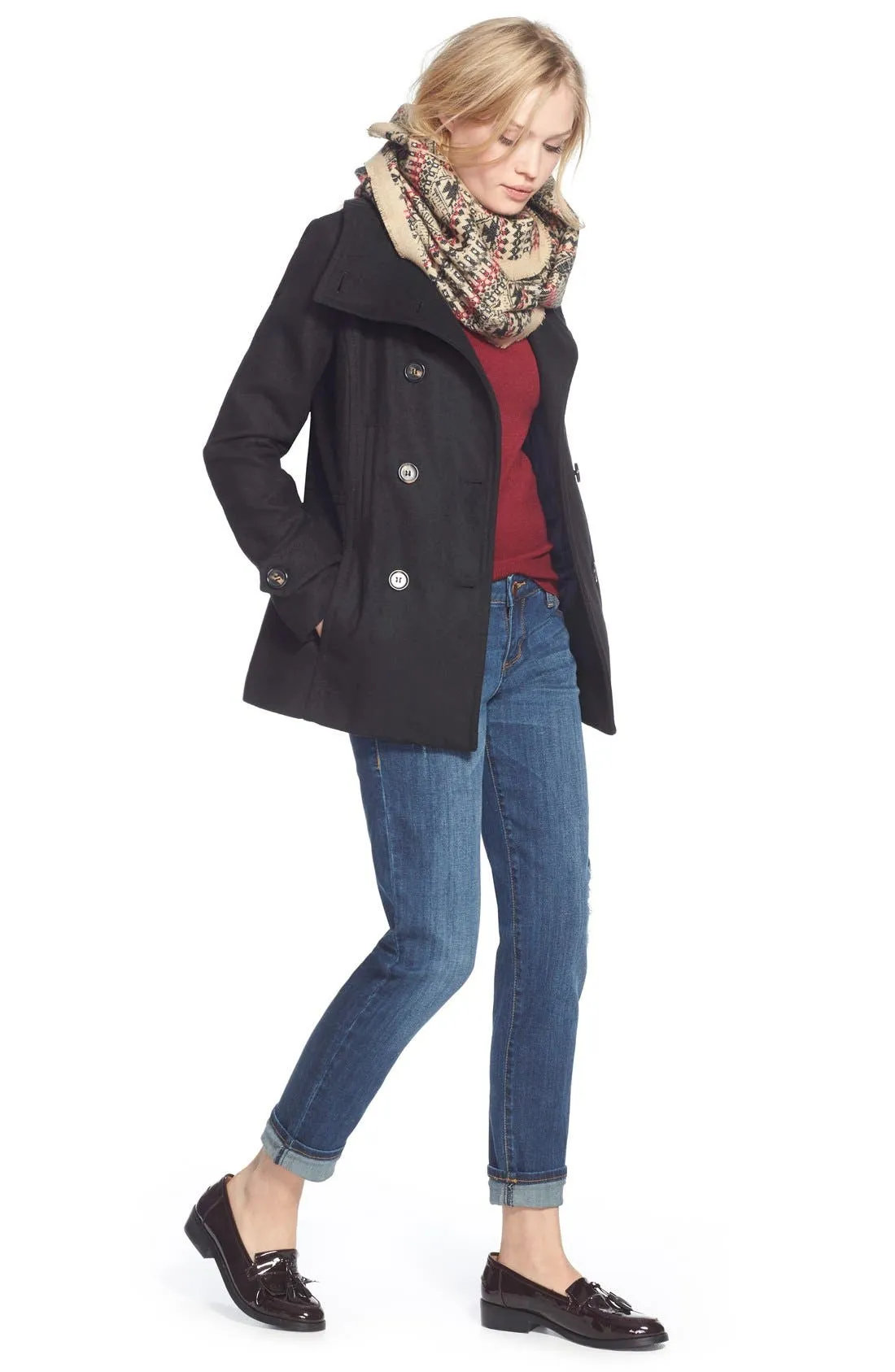 THREAD & SUPPLY Double Breasted Peacoat