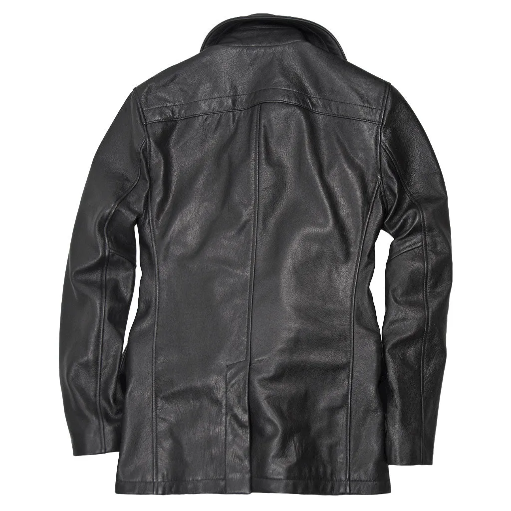 Vintage Leather Naval Officer's Coat Z21P019