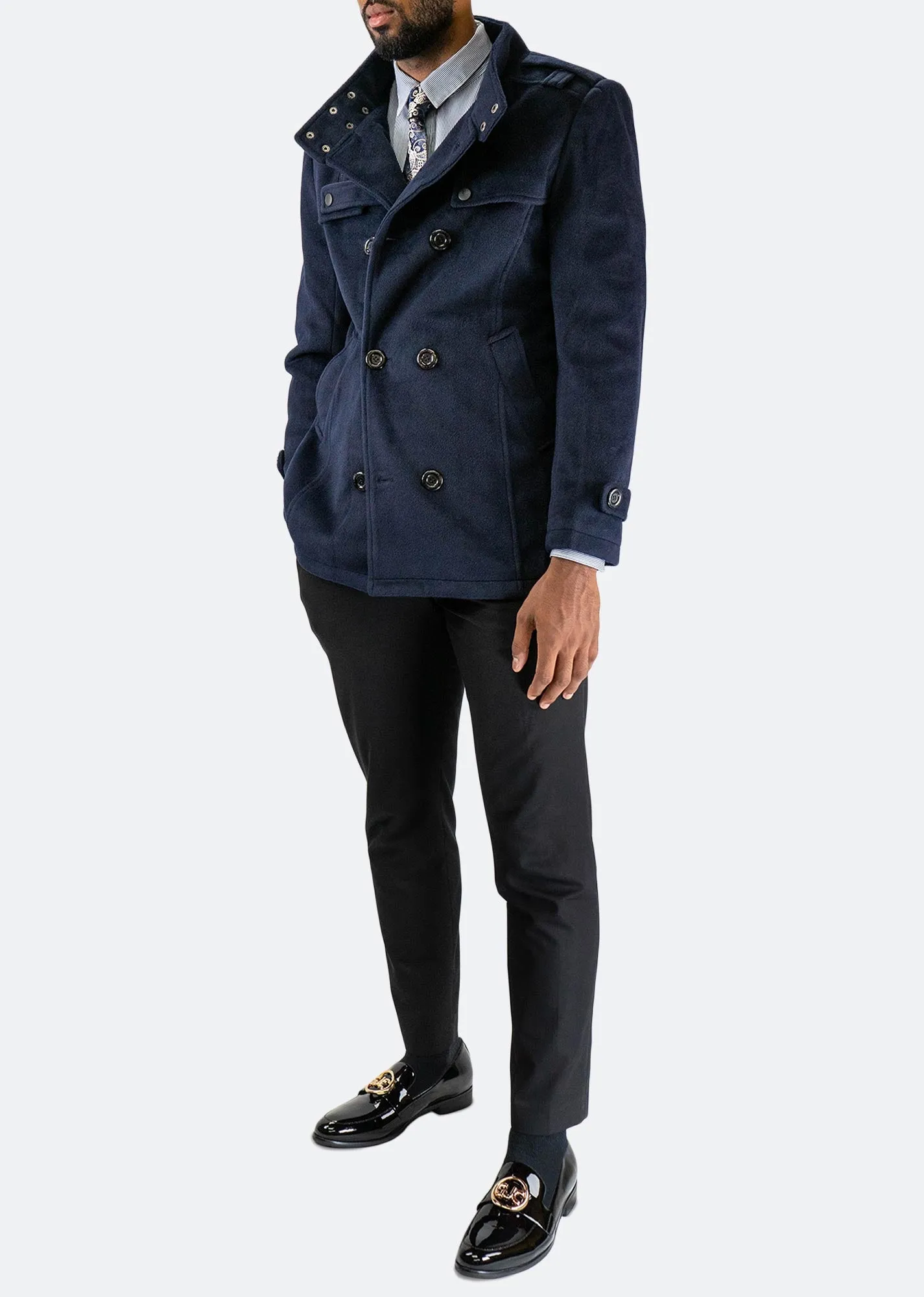 Wool & Cashmere Blend Peacoat