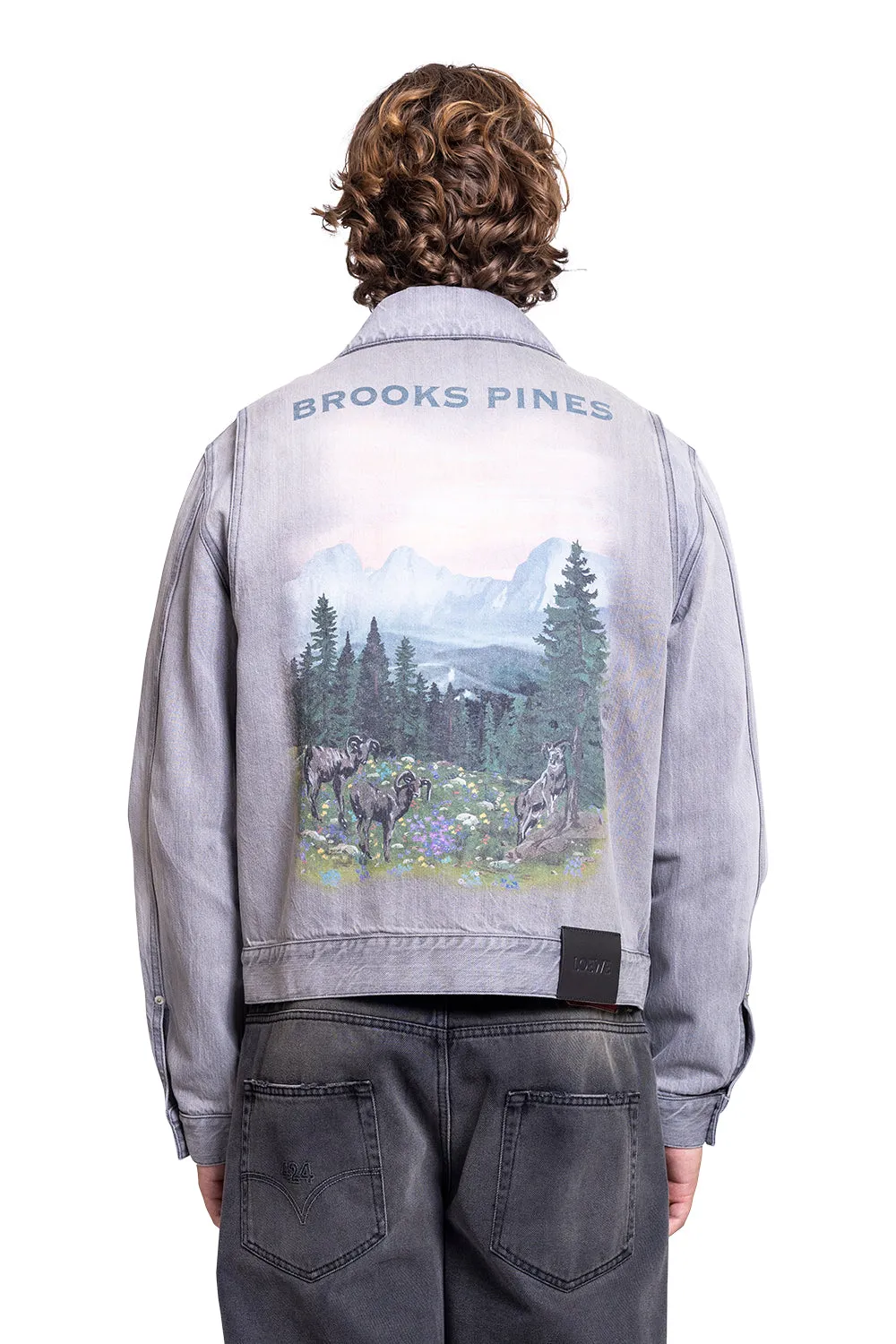 WORK DENIM JACKET GREY MELANGE