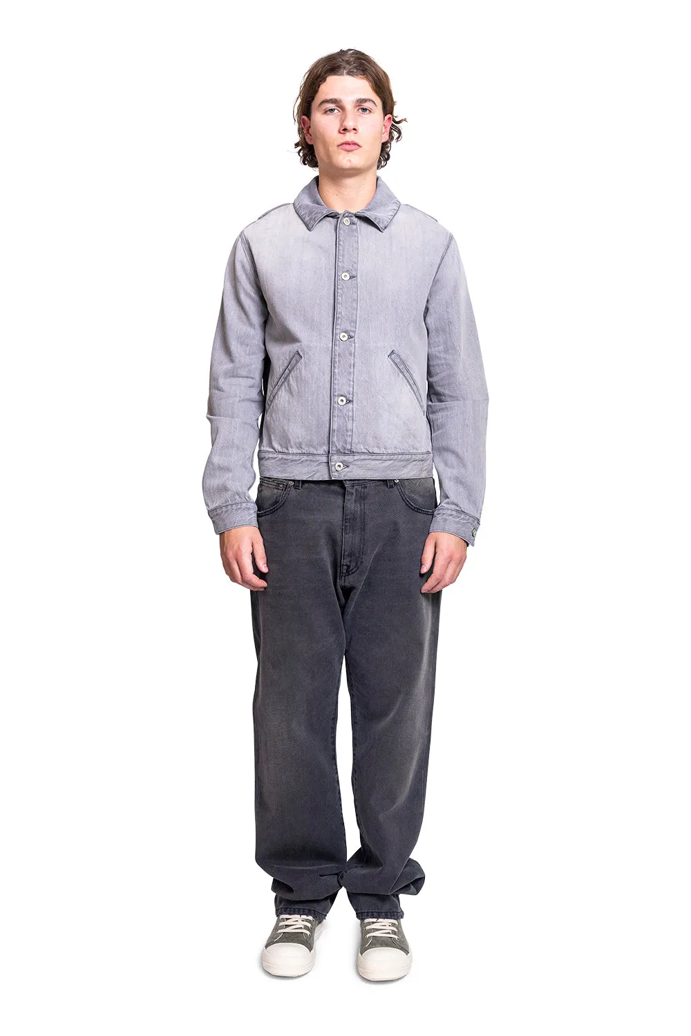 WORK DENIM JACKET GREY MELANGE