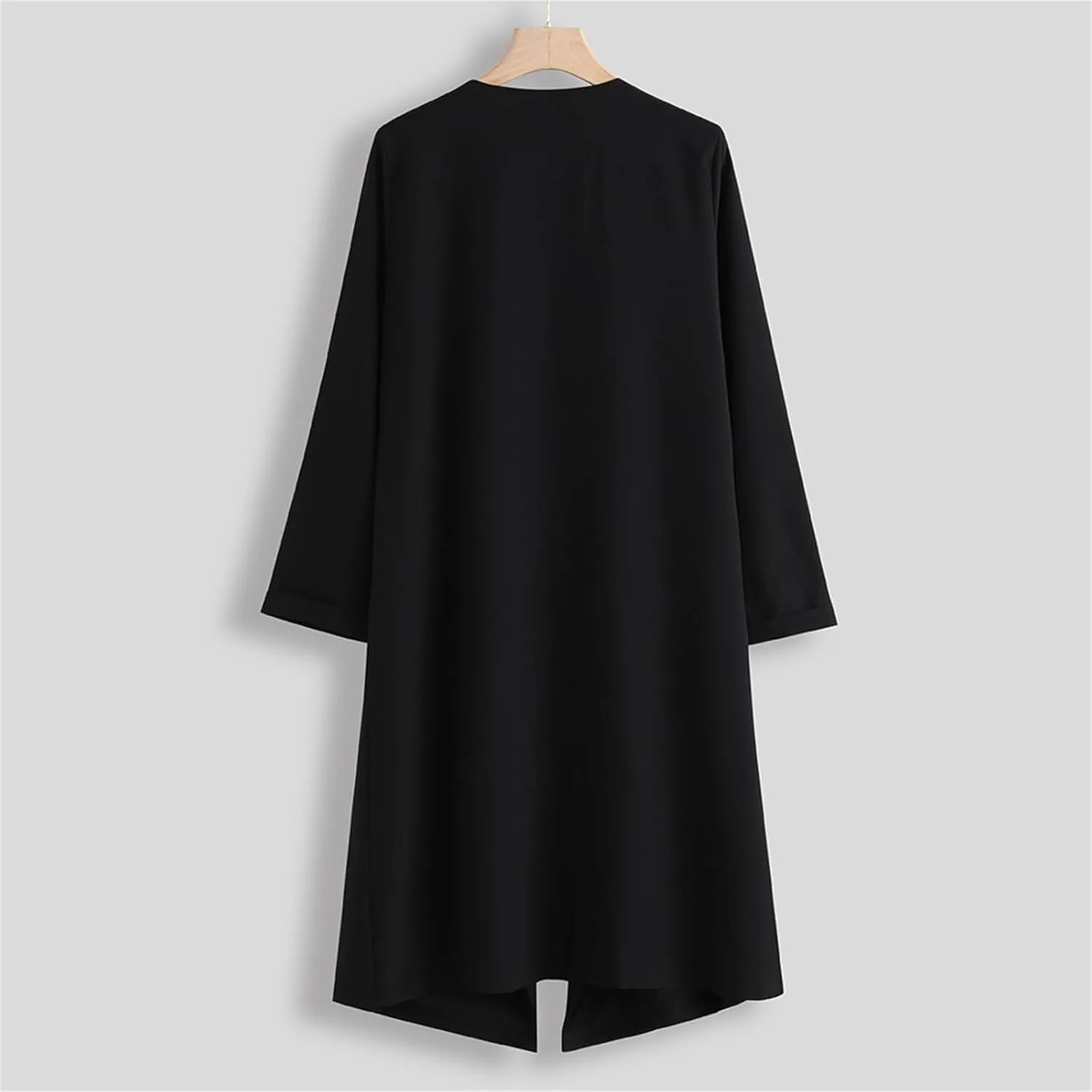 ZWRXW Women's Long Trench Coat Lightweight Open Front Cardigan Jackets Oversized Solid Fall Dressy Casual Winter Coats